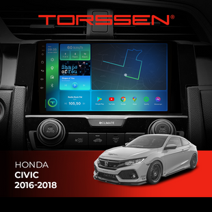 Штатная магнитола Torssen Honda Civic 16-18 F96128 4G Carplay 2021125 фото