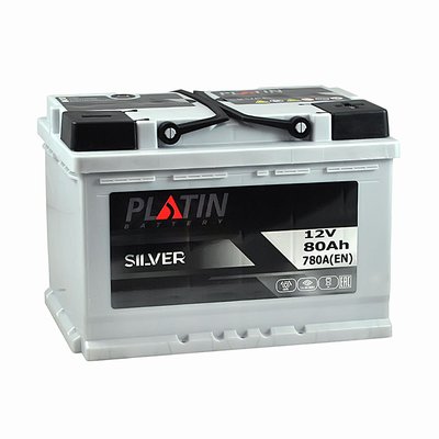 Автомобільний акумулятор PLATIN Silver 80Ah 780A R+ (правий +) MF 564958891263 фото