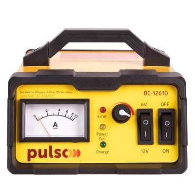 Зарядний пристрій PULSO BC-12610 6-12V/0-10A/5-120AHR/LED-Ампер./Iмпульсний 54799 фото