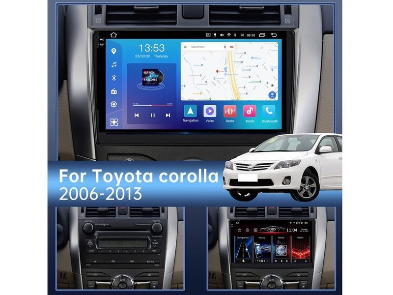 Штатна магнітола FORS.auto FS 4 PRO для Toyota Corolla (4+64Gb, 9&quot\;) 2006-2013 FS-4133 фото