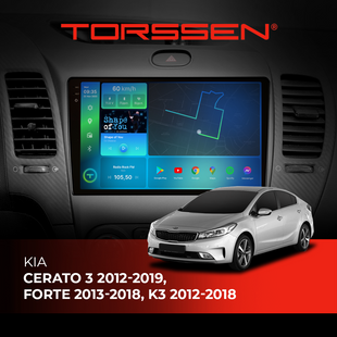 Штатна магнітола Torssen 2K Kia Cerato 3 12-19,Forte 13-18,K3 12-18 FL9 4+64Gb 4G Carplay DSP 202305756 фото