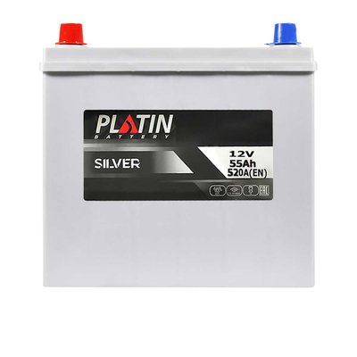 Автомобільний акумулятор PLATIN Silver Asia 55Ah 520A L+ (лівий +) SMF NS60 564958893502 фото