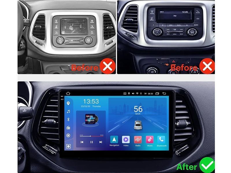 Штатна магнітола FORS.auto FS 2 ULTRA для Jeep Compass (2+32Gb, 10&quot\;) 2017+ FS-1715 фото