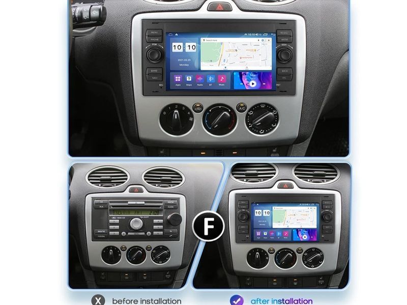 Штатна магнітола FORS.auto M200 Ford Focus/Mondeo/S-Max/C-Max/Kuga/Fiesta/Fusion (7 inch, 2+32Gb, black) 2007-2011 FS-8-M200 фото