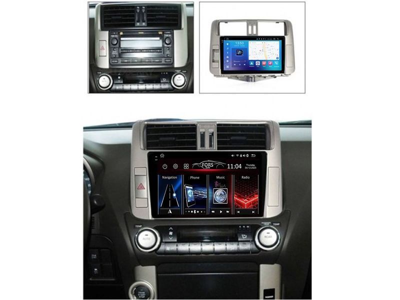 Штатна магнітола FORS.auto FS 4 PRO для Toyota Land Cruiser Prado 150 (4+64Gb, 9&quot\;) 2009-2013 FS-4037 фото