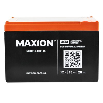 Акумулятор тяговий MAXION (HUAWEI) MXBT-6-DZF-15 (12V, 15А) 1022441 фото