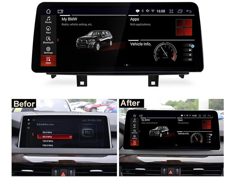 Штатна магнітола FORS.auto для BMW X5/X6 NBT (4+32Gb, 12.3&quot\;) 2013-2016 4096-FB фото