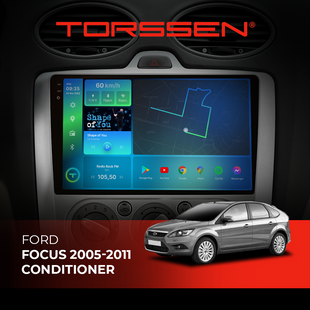 Штатна магнітола Torssen 2K Ford Focus 05-11 conditioner FL9 4+64Gb 4G Carplay DSP 202305603 фото