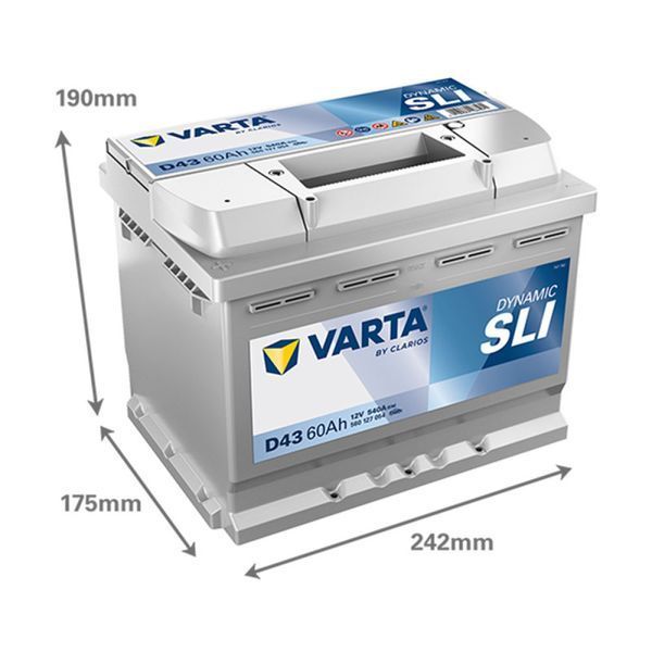 Автомобильный аккумулятор VARTA Blue Dynamic 60Ah 540A L+ (левый +) D43 564958891355 фото
