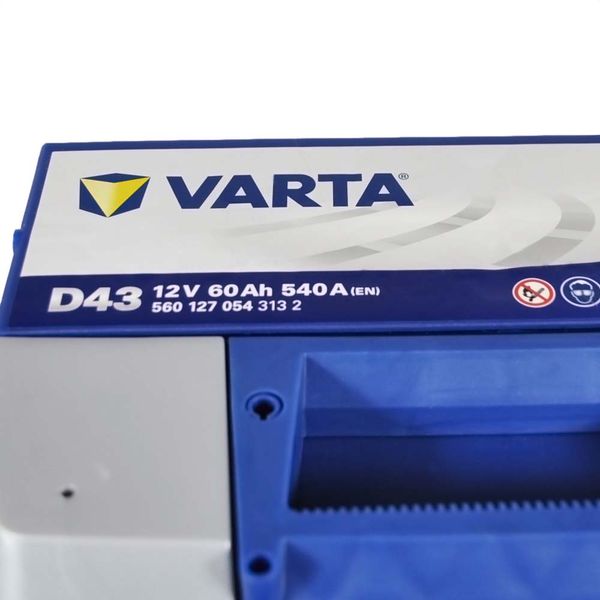 Автомобільний акумулятор VARTA Blue Dynamic 60Ah 540A L+ (лівий +) D43 564958891355 фото