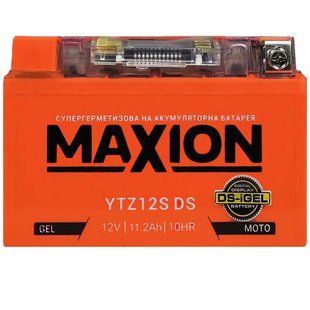 Мото акумулятор MAXION 12V 11.2A L+ (левый +) YTZ 12S DS (DS-iGEL) 564958889148 фото