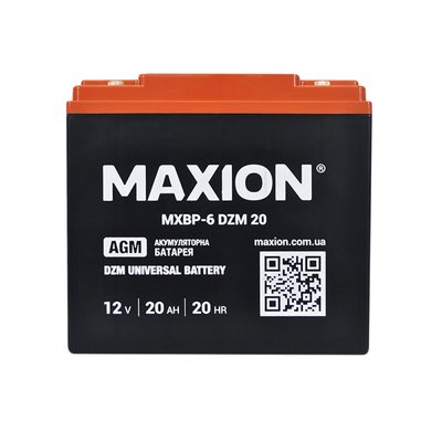 Акумулятор тяговий MAXION (HUAWEI) MXBT-6-DZM-20 (12V, 20А) 6.5кг. 1022443 фото