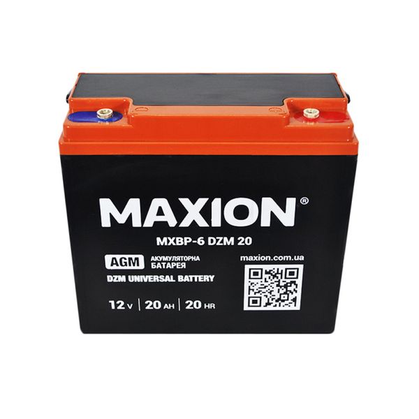 Акумулятор тяговий MAXION (HUAWEI) MXBT-6-DZM-20 (12V, 20А) 6.5кг. 1022443 фото