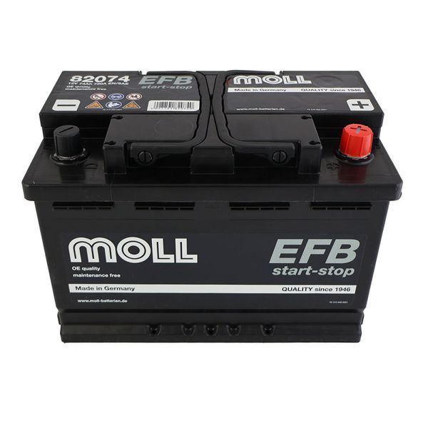 Автомобильный аккумулятор MOLL EFB (L3) 74Ah 720A R+ 566125885267 фото