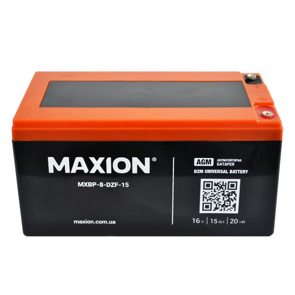 Акумулятор тяговий MAXION (HUAWEI) MXBT-8-DZF-15 (16V, 15А) 1022444 фото