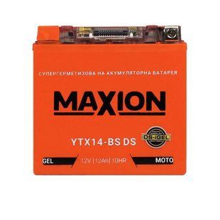 Мото акумулятор MAXION 12V 12A L+ (левый) YTX 14-BS DS (DS-iGEL) 564958889212 фото