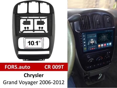 Переходная рамка FORS.auto CR 009T для Chrysler Grand Voyager (10.1 inch, black) 2006-2012 11918 фото