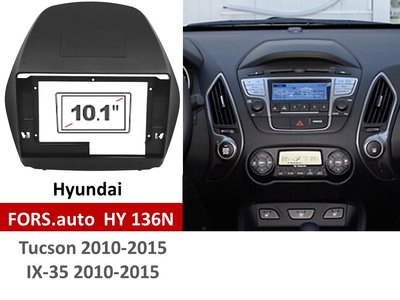 Переходная рамка FORS.auto HY 136N для Hyundai Tucson/IX-35 (10.1 inch, black) 2010-2015 11849 фото