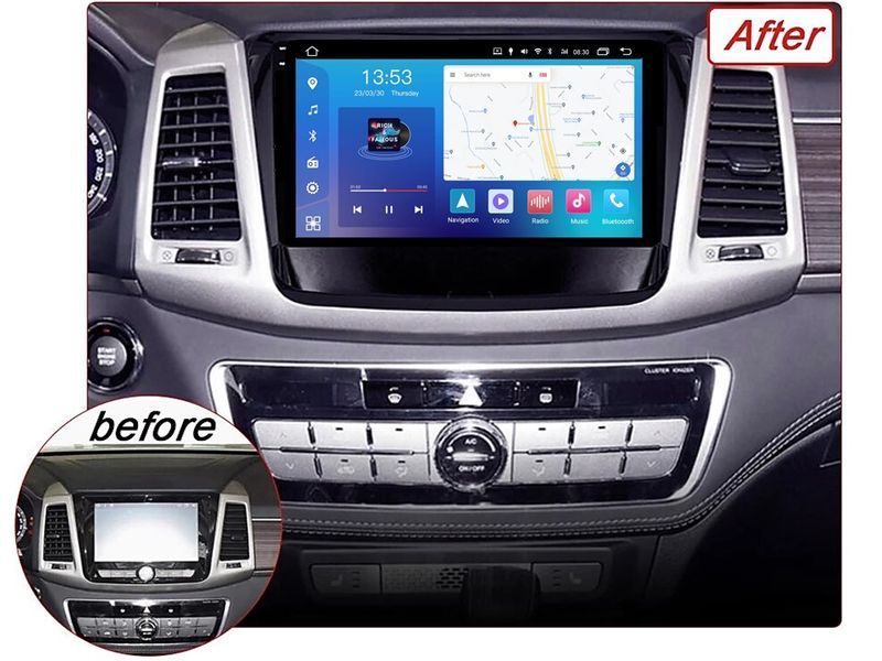 Штатна магнітола FORS.auto FS 4 MAX QLed для SsangYong Rexton (4+32Gb, 10&quot\;) 2018 FS-8096 фото