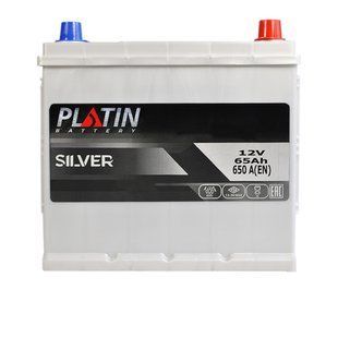Автомобільний акумулятор PLATIN Silver Asia 65Ah 650A R+ (правий +) нижня клемма SMF D23 564958892346 фото