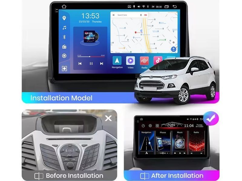 Штатна магнітола FORS.auto FS 4 MAX для Ford Ecosport (4+32Gb, 9&quot\;) 2012-2017 FS-5026 фото
