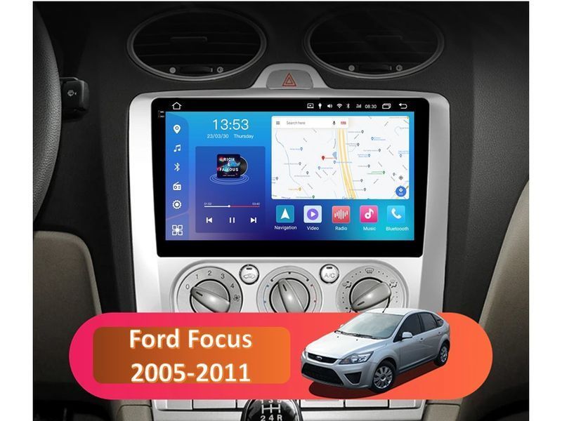 Штатна магнітола FORS.auto FS 2 PRO для Ford Focus (2+32Gb, 9&quot\;, Manual AC) 2005-2011 FS-2109 фото