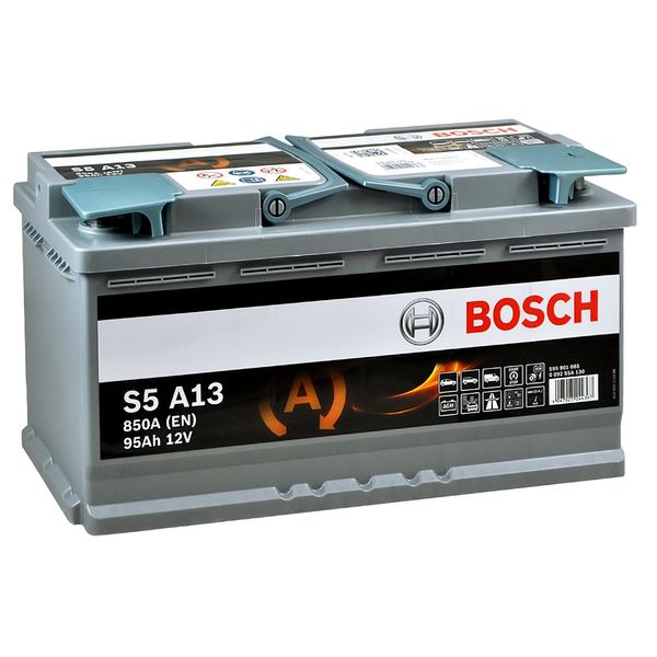 Автомобільний акумулятор BOSCH AGM 95Ah 850A R+ (правий +) S5A 130 566615479282 фото