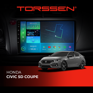 Штатна магнітола Torssen Honda Civic 5D Coupe NF9 Carplay 202270118 фото