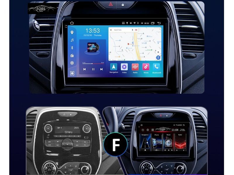 Штатна магнітола FORS.auto FS 2 PRO для Renault Captur (2+32Gb, 9&quot\;, Auto AC) 2016-2020 FS-2045 фото