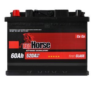 Автомобільний акумулятор RED HORSE (555 81) (L2) 60Ah 520A L+ 566125885395 фото