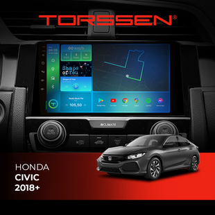 Штатная магнитола Torssen Honda Civic 18+ F96128 4G Carplay 2021058 фото