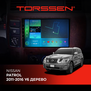 Штатна магнітола Torssen Nissan Patrol 11-16 Y6 дерево F98256 4G Carplay DSP 202307702 фото