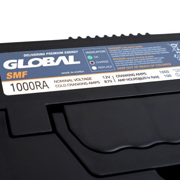 Автомобільний акумулятор GLOBAL Asia SMF 100Ah, 880A, L+ (SMF 1000RA) (Heavy-Duty) 23082070 фото