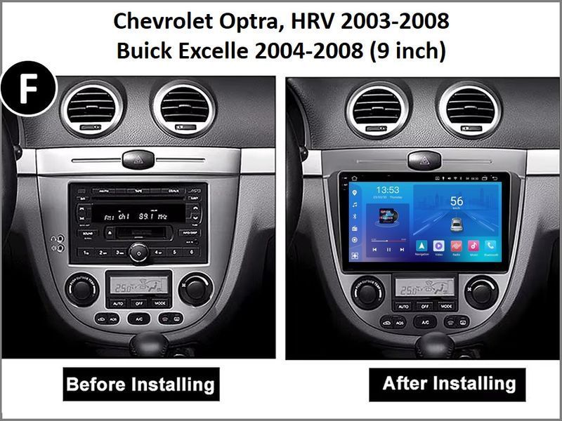 Штатна магнітола FORS.auto FS 2 ULTRA для Chevrolet Optra, HRV 2003-2008/Buick Excelle (Hatchback) 2004-2008 (2+32Gb, 9&quot\;, Auto AC) FS-1985 фото