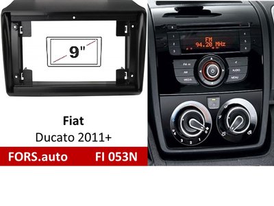 Переходная рамка FORS.auto FI 053N для Fiat Ducato (9 inch, UV black) 2011+ 11923 фото