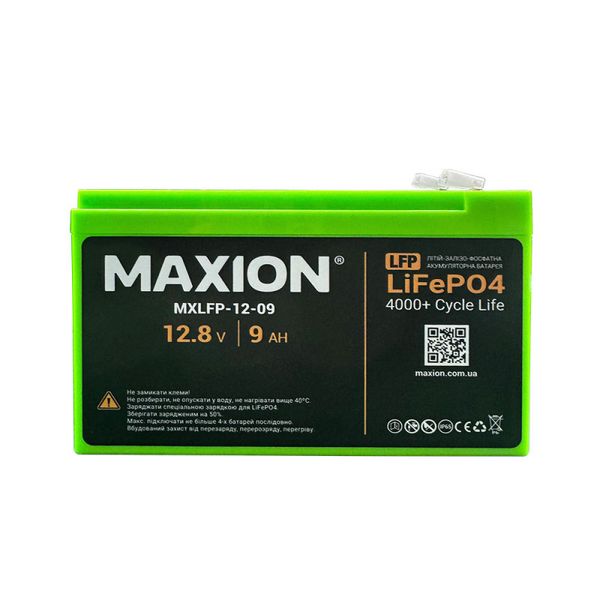 Літієві акумулятори MAXION LiFePO4 MXLFP-12-09 (12V; 9Ah) 1022477 фото