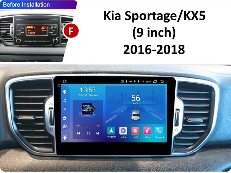 Штатна магнітола FORS.auto FS 2 ULTRA для Kia Sportage/KX5 (2+32Gb, 9&quot\;) 2016-2018 FS-1725 фото
