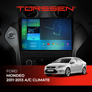 Штатна магнітола Torssen 2K Ford Mondeo 11-13 climate black FL10 4+64Gb 4G Carplay DSP 202305612 фото