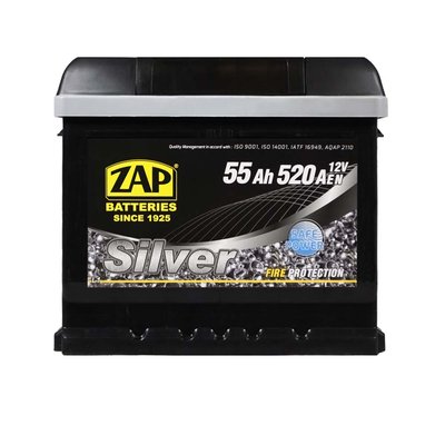 Автомобільний акумулятор ZAP Silver 55Ah 520A L+ (правий +) L1 (555 85) 564958894626 фото
