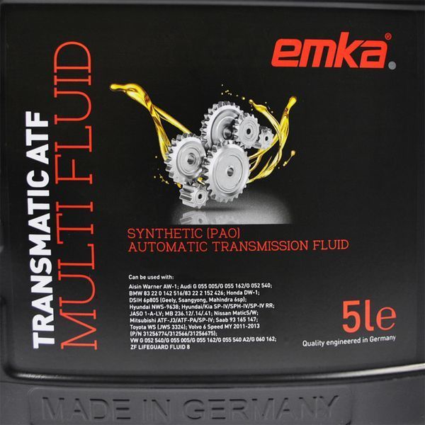 Трансмісійна олива Emka Transmatic Multi ATF Fluid 5л 1022569 фото