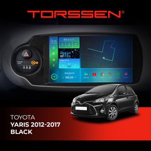 Штатна магнітола Torssen Toyota Yaris 2012-2017 black NF9 Carplay 202308999 фото