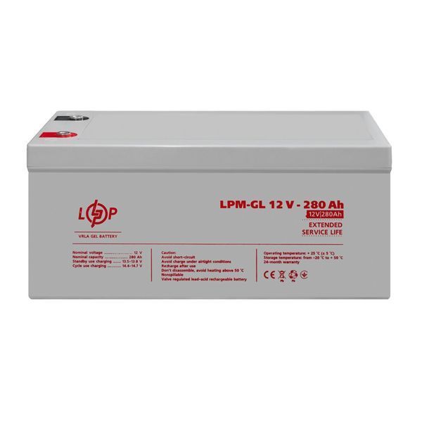 Акумулятор гелевий LPM-GL 12V - 280 Ah 1022492 фото
