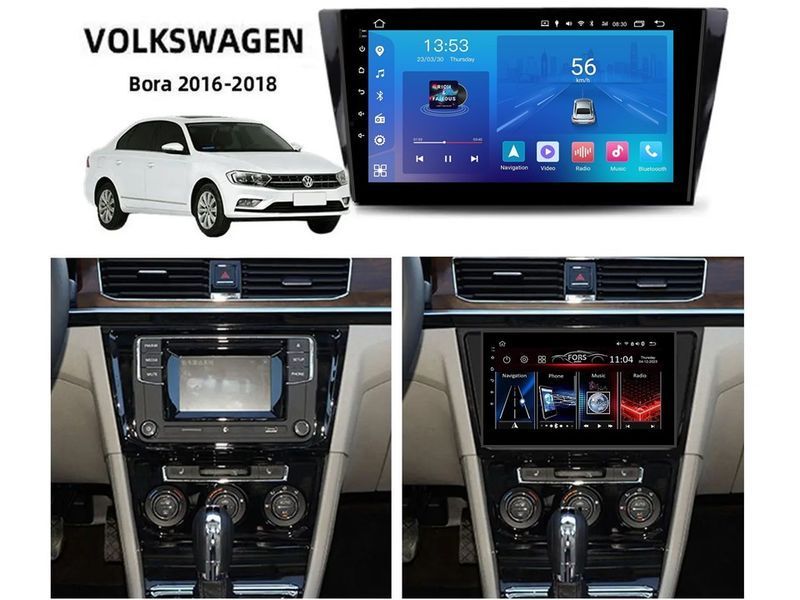 Штатна магнітола FORS.auto FS 1 LITE для Volkswagen Bora (1+32Gb, 10&quot\;) 2016-2018 FS-1304 фото