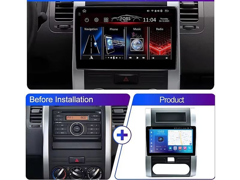 Штатна магнітола FORS.auto FS 4 PRO для Nissan X-Trail (4+64Gb, 10&quot\;) 2007-2014 FS-4066 фото