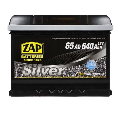 Автомобільний акумулятор ZAP Silver 65Ah 640A R+ (правий +) L2 (565 83) 564958894623 фото