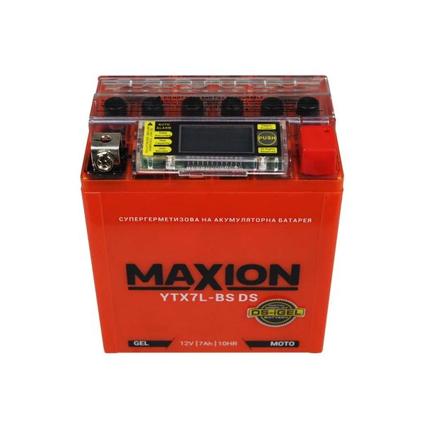 Мото акумулятор MAXION 12V 7A R+ (правий +) YTX 7L-BS DS (DS-iGEL) 564958889186 фото