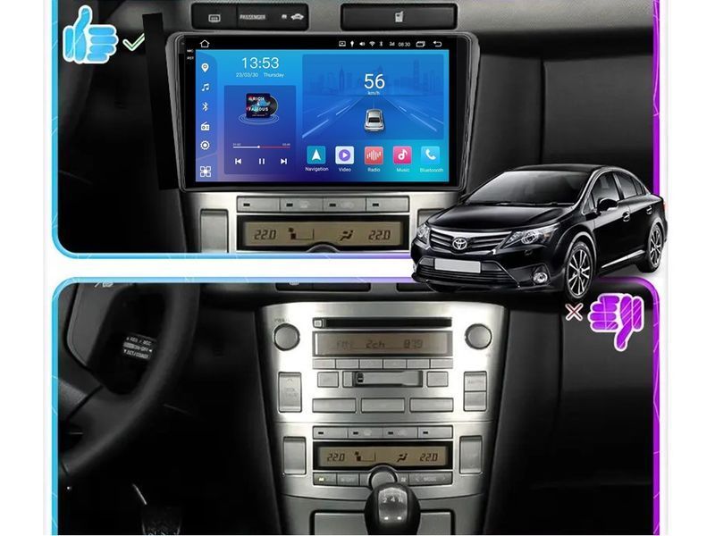 Штатна магнітола FORS.auto FS 2 ULTRA для Toyota Avensis (2+32Gb, 9&quot\;) 2002-2008 FS-1893 фото