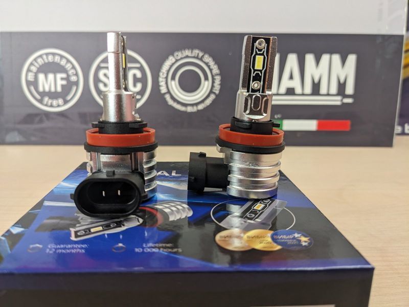 Автомобільні LED лампи H11Carlamp Crystal Vision мініатюрні лампи сумісність з 99%  авто 5000Lm 6000K (CVH11) 215428 фото