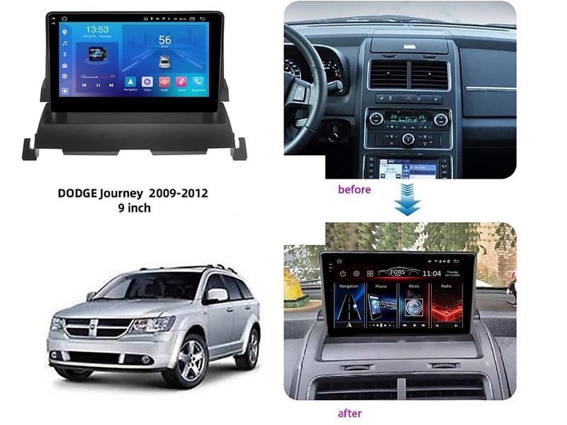 Штатна магнітола FORS.auto FS 2 ULTRA для Dodge Journey (2+32Gb, 9&quot\;) 2009-2012 FS-1932 фото