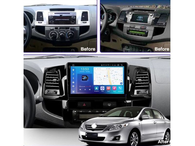 Штатна магнітола FORS.auto FS 2 PRO для Toyota Fortuner/Vigo/Hilux (2+32Gb, 9&quot\;, Manual AC, black) 2007-2014 FS-2374 фото